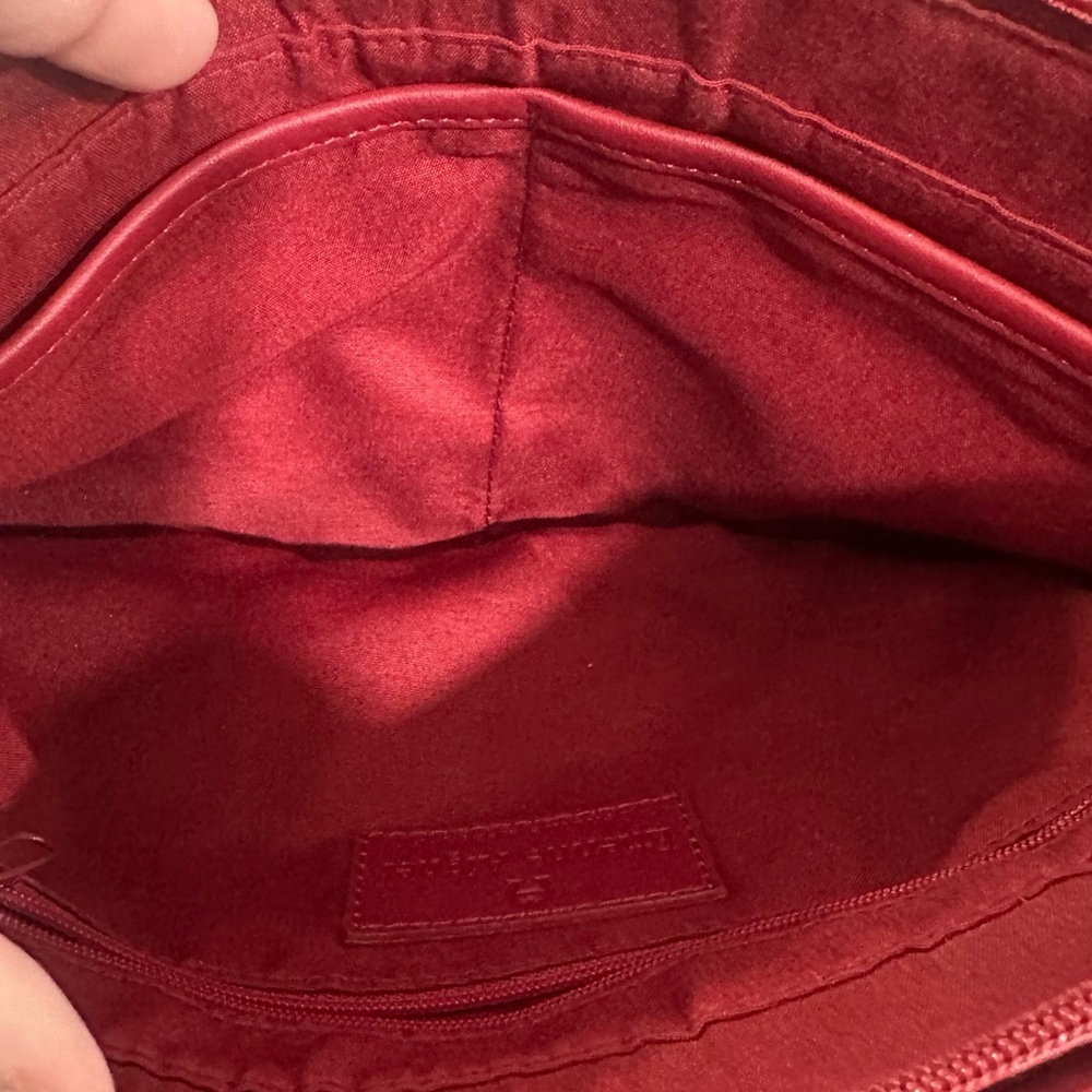 Etienne Aigner Red Leather Baguette Bag Vintage 90s Y2K - Picture 10 of 16